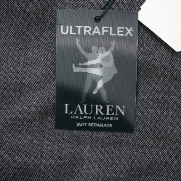 LAUREN Ralph Lauren Suit Separate Pants NWT Mens 46 Gray Ultraflex Wool Unhemmed - Picture 12 of 16